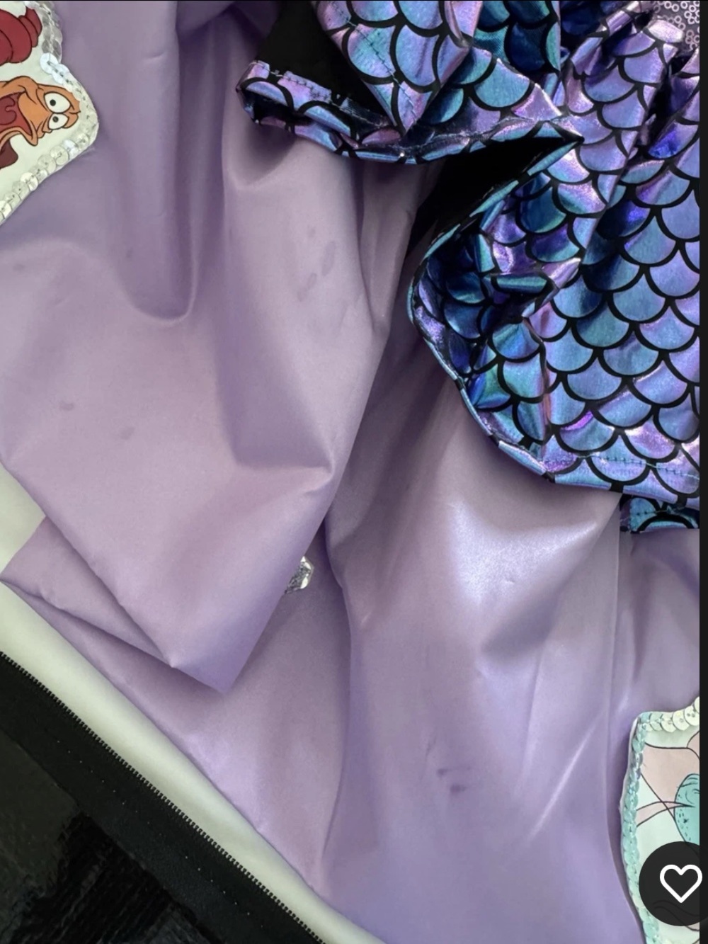 Kids Mermaid Dress Size 8 Luxury Tutu Costume Purple Aqua - Picture 15 of 16